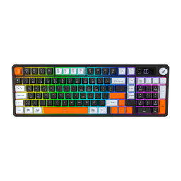 HAWK GAMING HK258 MEMBRANE LCD RGB KABLOSUZ/BLUETOOTH TURKCE KLAVYE SIYAH/TURNCU - HAWK