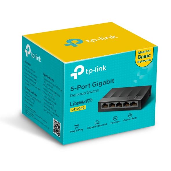 TP-LINK LS1005G 5 port Gbit Desktop Yönetilemez Plastik Kasa Switch - TP-LINK