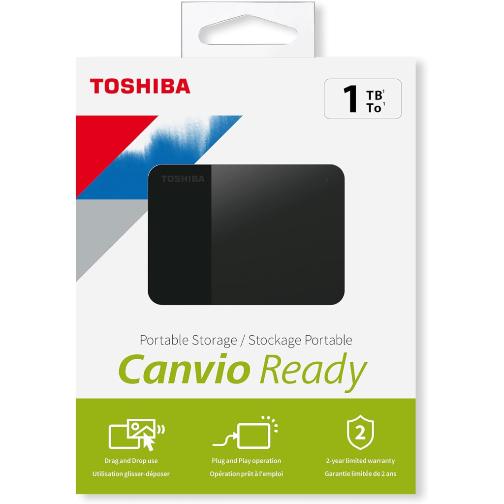 TOSHIBA HDTP310EK3AA Canvio Ready 2.5" 1TB ~ 5.0 Gbit/s USB 3.2 Gen1 Siyah Taşınabilir Harddisk - TOSHIBA - görsel 2