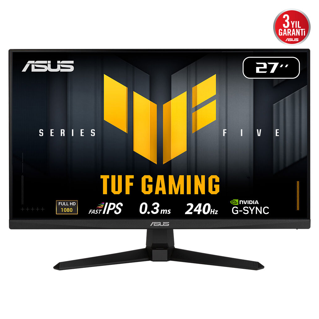 ASUS TUF Gaming VG279QM5A 27" Fast IPS 0.3ms 240Hz FullHD 1920x1080 2x HDMI 1xDP Siyah Monitör - ASUS - görsel 2