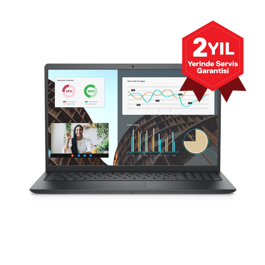 DELL Vostro 3530, N1605PVNB3530U, i7-1335U, 15,6" FHD, 16Gb Ram, 512Gb SSD, Paylaşımlı Ekran Kartı, Free Dos Notebook (6292506-210276813) - Dell