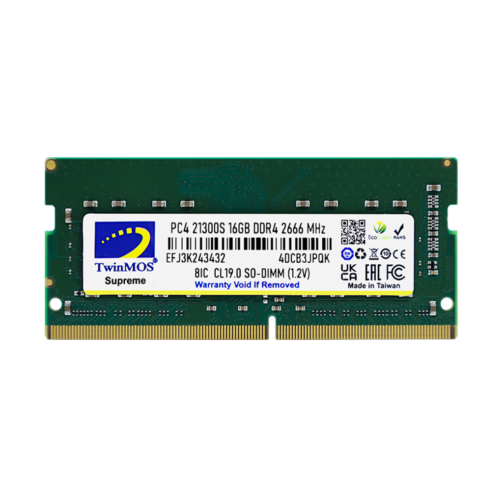 TwinMOS MDD416GB2666N, 16GB, DDR4, 2666MHz, 1.2V Notebook Ram - TwinMOS