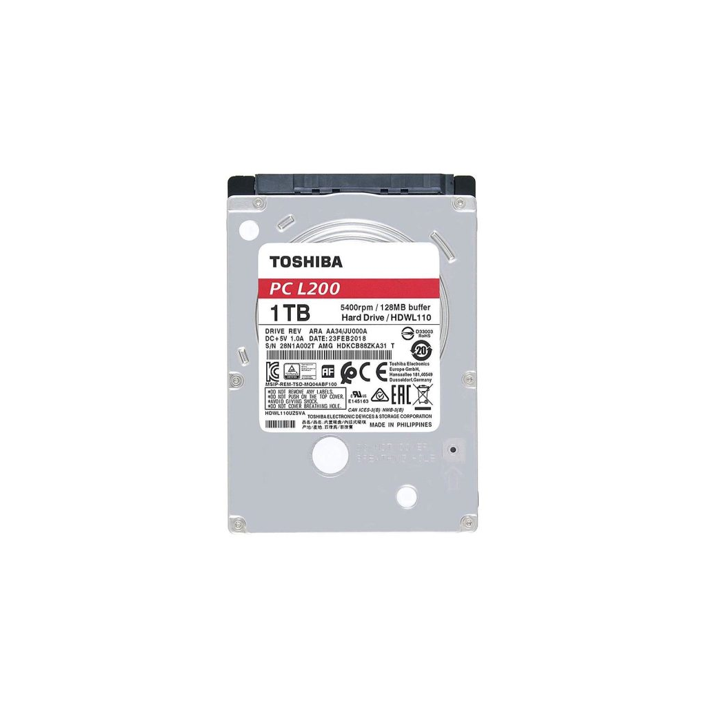 TOSHIBA L200, Notebook HDD, HDWL110UZSVA, 2.5", 1TB, 128Mb, 5400 Rpm, Notebook HDD (Türkiye Distribütörü Garantili) - Toshiba - görsel 2