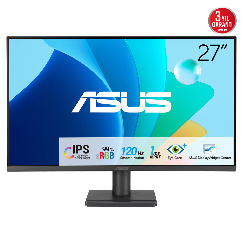 ASUS VA279HG 27" IPS 1ms 120Hz FullHD 1920x1080 HDMI VGA Siyah Monitör - ASUS - görsel 2