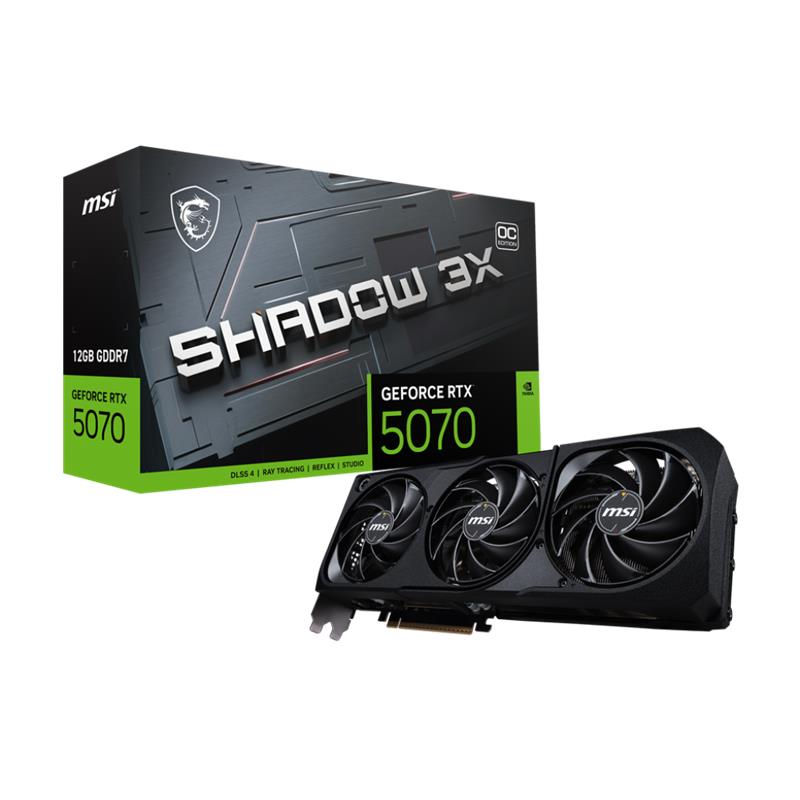 MSI GEFORCE RTX5070 12G SHADOW 3X OC 12GB GDDR7 192BIT 1XHDMI 3XDP EKRAN KARTI - Msi