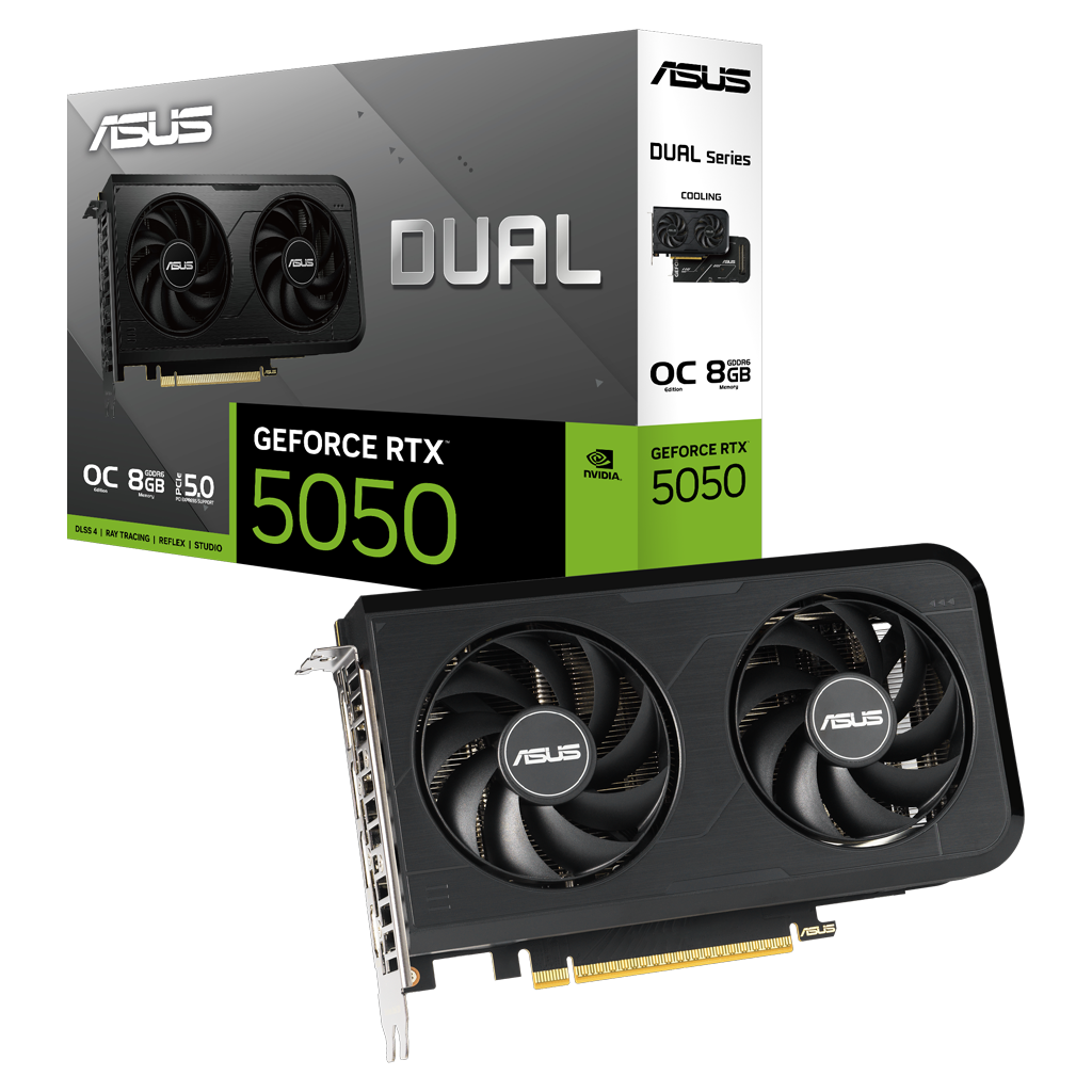 ASUS DUAL-RTX5050-O8G, 8Gb, 128Bit, GDDR6, 1xHDMI, 3xDP GAMING Ekran Kartı - Asus