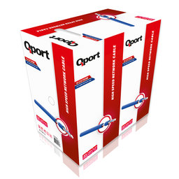 QPORT 305M CAT6  UTP MAVI NETWORK KABLO (Q-CAT6M) - QPORT
