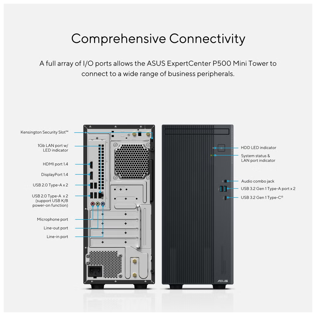 ASUS ExpertCenter P500MV P500MV-C724016512B0D Core 7-240H 16GB 512GB SSD O/B Intel UHD DOS Masaüstü PC - ASUS - görsel 6