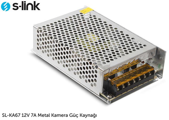 S-LINK SL-KA67 12V 7 Amper Metal Adaptör - S-LINK