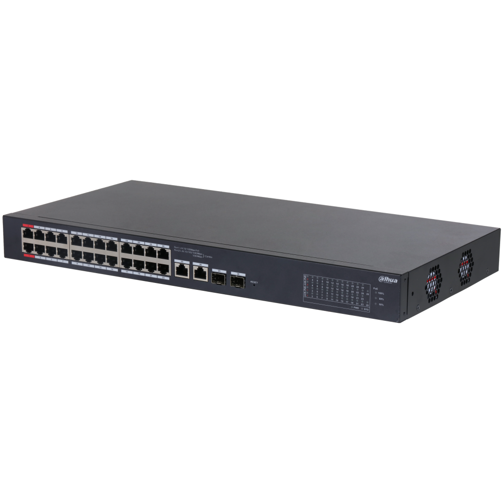 DAHUA CS4226-24ET-240, 24Port, Megabit, PoE 240W, 2 Port SFP Gigabit Combo, Cloud Yönetilebilir, Switch - Dahua - görsel 2