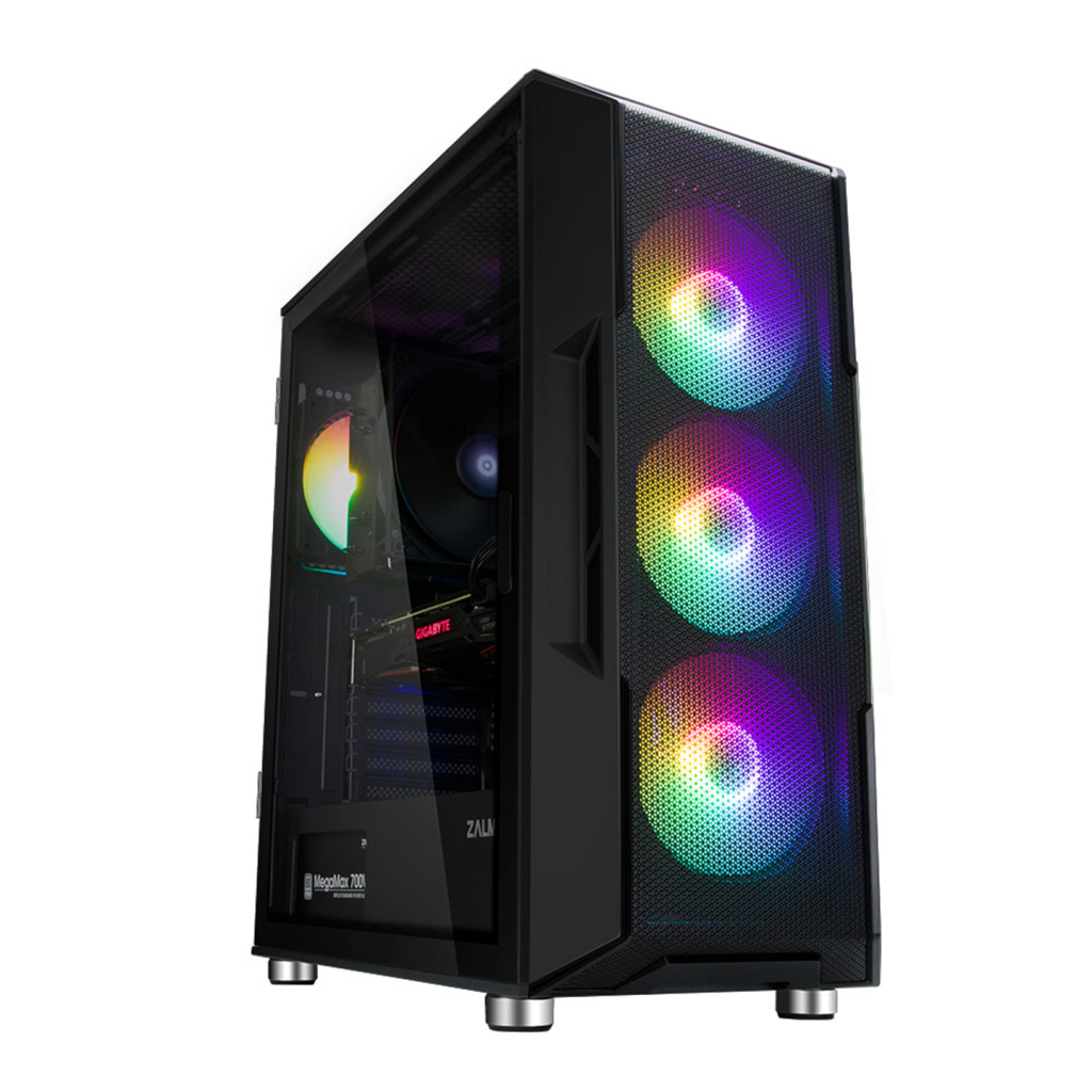 ZALMAN I3 NEO BLACK, MegaMax, 700W 80+, Mesh Panel, Tempered Glass, 4x120mm RGB Fan, ATX GAMING KASA - Zalman