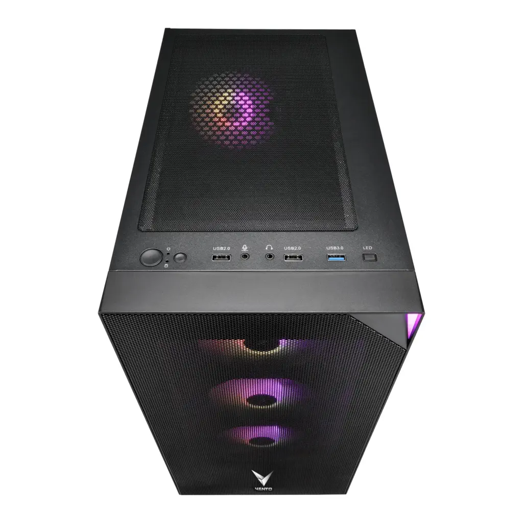 VENTO VG4200S, 750W, 80 Plus, Siyah, Temperli Cam, RGB, ATX, Tower, GAMING KASA - Vento - görsel 4