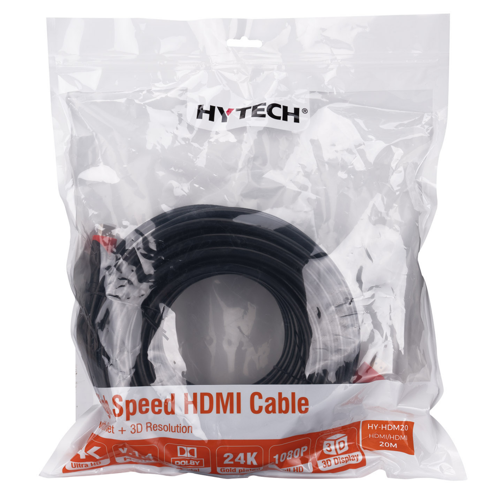 HYTECH HY-HDM20 20 Mt Altın Uçlu 24K 1.4 Ver. 3D HDMI Kablo - HYTECH - görsel 4