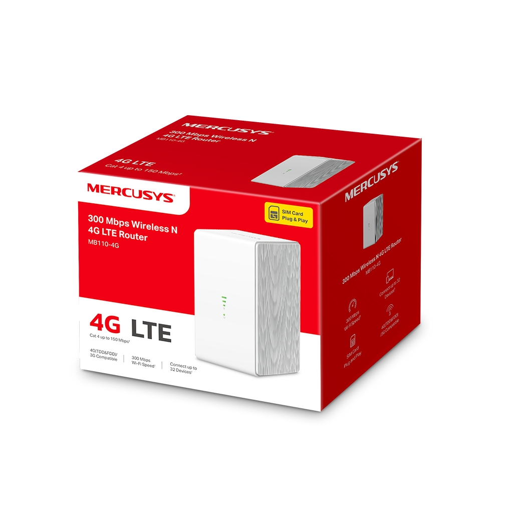 MERCUSYS MB110-4G, N300, 2Port, 300Mbps, Sim Kart Yuvalı, 4G-LTE, Router - Mercusys - görsel 5