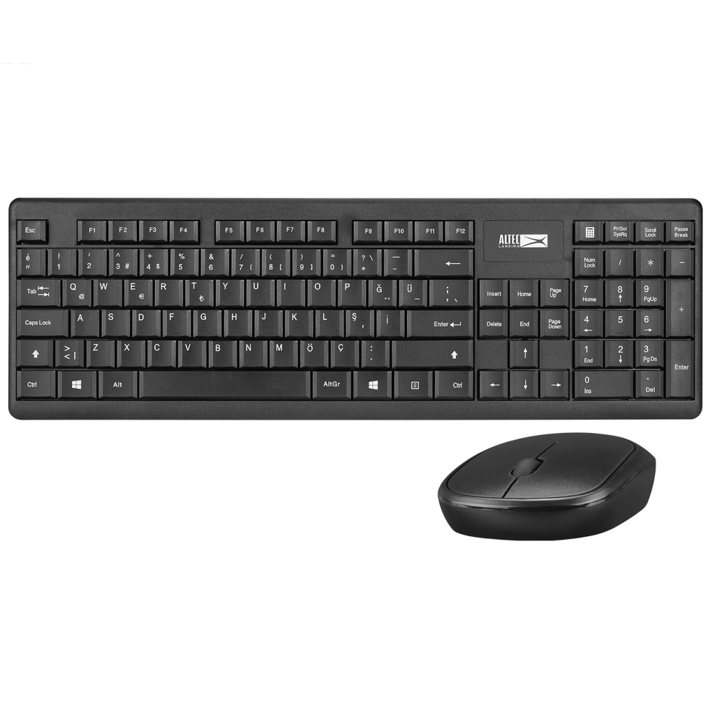 Altec Lansing ALBC6314, Siyah, 2.4Ghz Kablosuz, Türkçe Q, Klavye Mouse Set - Altec Lansing - görsel 2