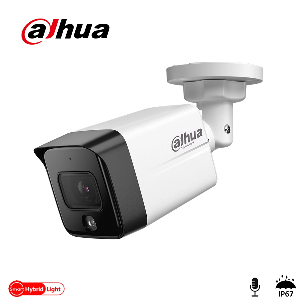 DAHUA IPC-HFW1239TC1-SA-IL-0280B, 2Mpix, 2,8mm  Lens, SD Kart, Smart Dual Light, H265+, 30Mt Gece Görüşü, Dahili Mikrofon, IP67, PoE Bullet IP Kamera - Dahua