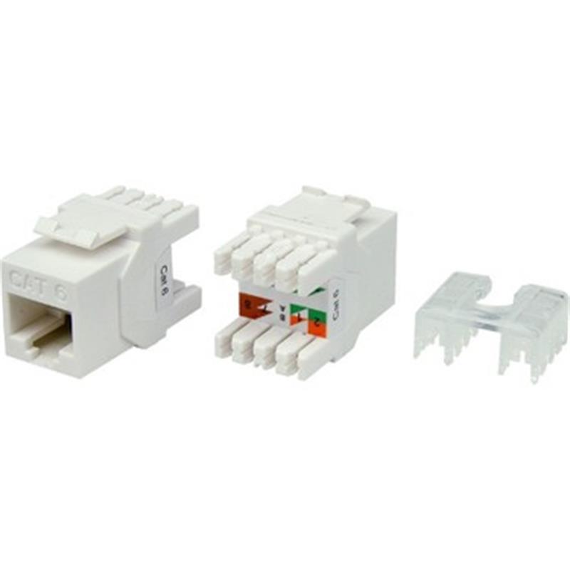 URANIUM KJ-UC6-18044 CAT6 UTP 180 DERECE KEYSTONE JACK BEYAZ RENK - Uranium