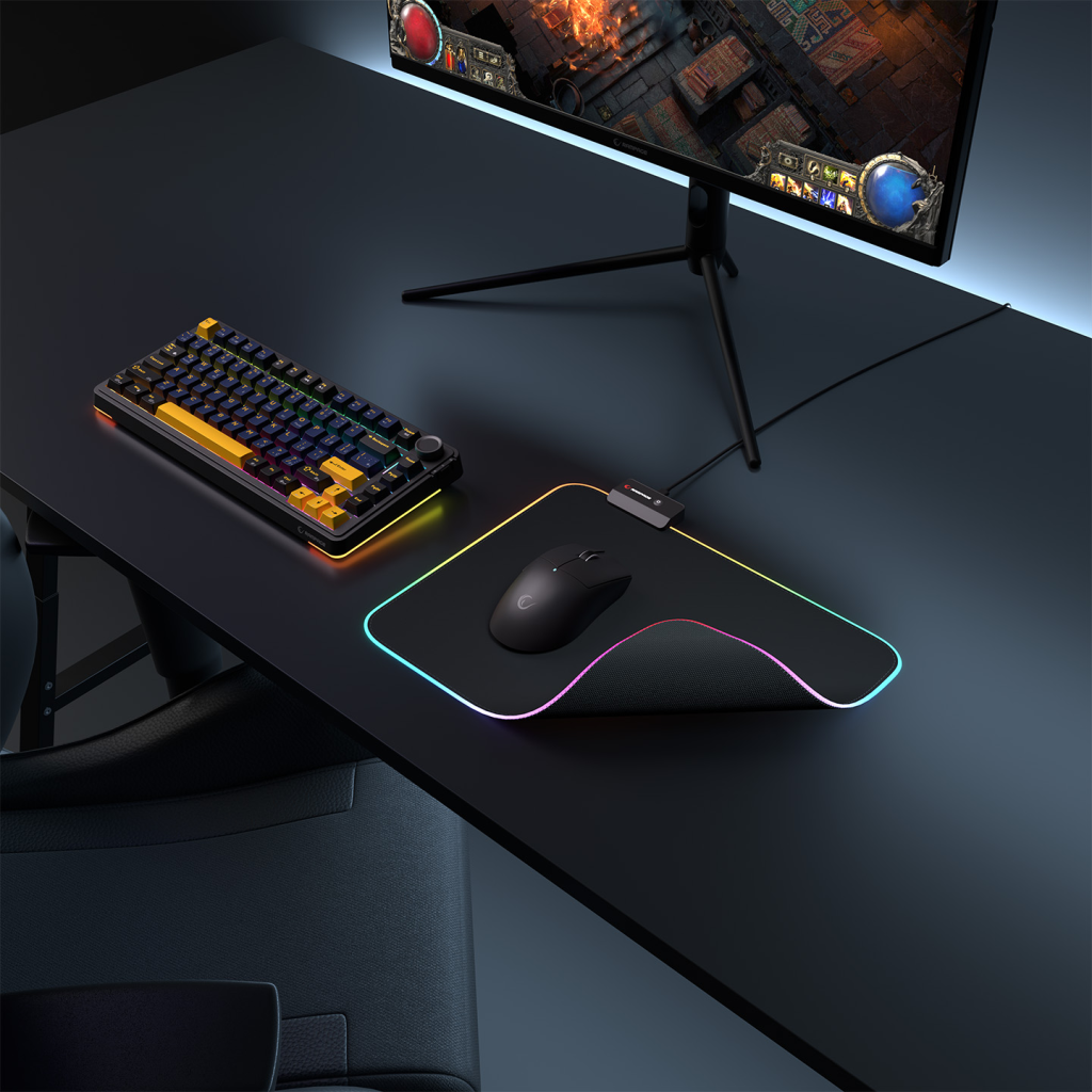 Rampage MP-23, BLITZ M RGB, 252x328x3mm, RGB Led, Gaming, MOUSE PAD (Siyah) - Rampage - görsel 4