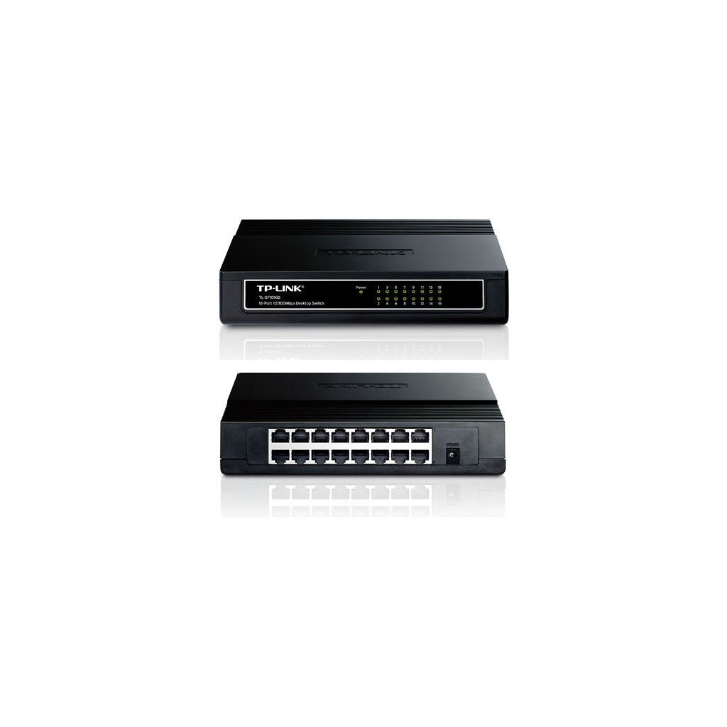TP-LINK TL-SF1016D, 16 Port, MegaBit, Yönetilemez, Masaüstü Switch - Tp-Link