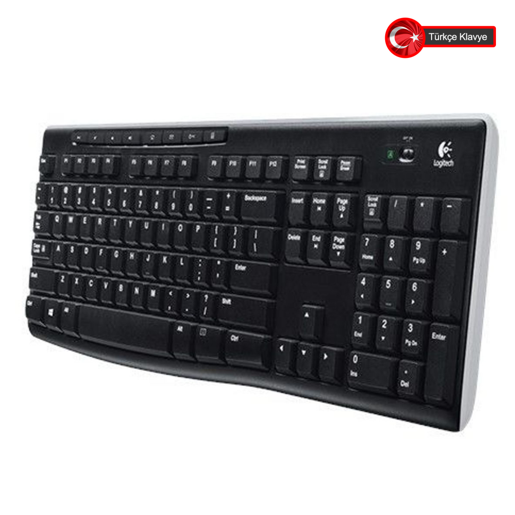 LOGITECH K270, Siyah, 920-003761, Kablosuz, Türkçe Q, Multimedya Klavye - Logitech - görsel 3