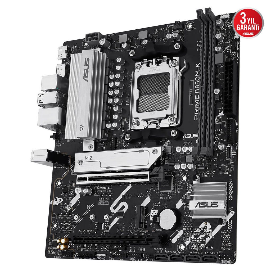ASUS PRIME B850M-K B850M DDR5 (Vga Yok) GLan 2.5G mATX HD DP M2 AM5 AMD Anakart - ASUS - görsel 5