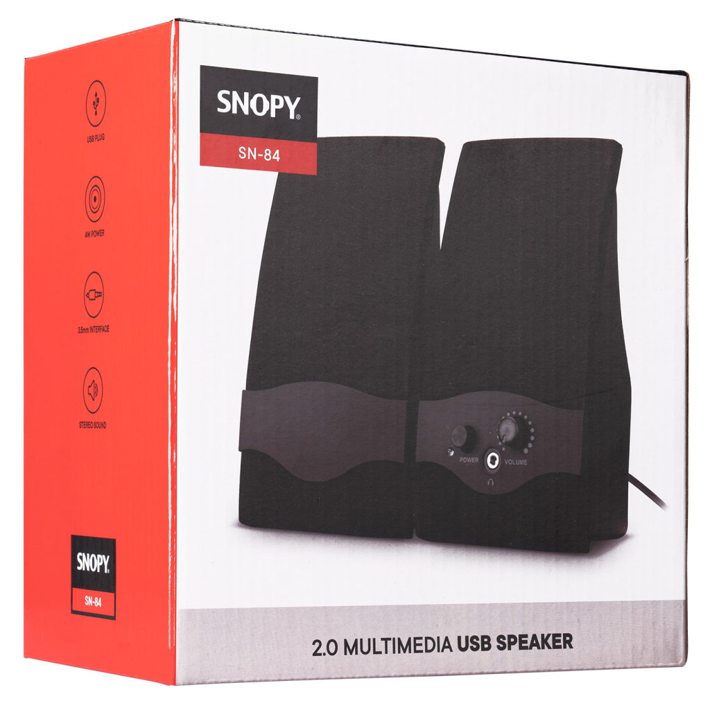 SNOPY SN-84, 4W, 1+1, Masa Üstü, USB, SPEAKER (Siyah) - Snopy - görsel 5