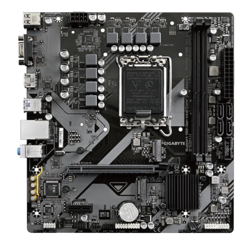 GIGABYTE B760M-H DDR5 1700P SES GLAN HDMI/VGA SATA3 USB3.2 mATX - GIGABYTE - görsel 3