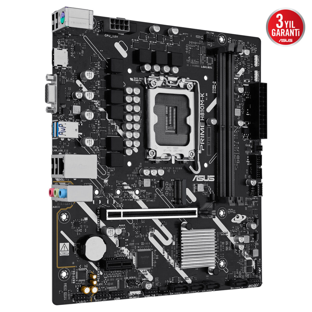 ASUS PRIME H810M-K H810 DDR5 Vga GLan mATX HD M2 1851p Anakart - ASUS - görsel 4