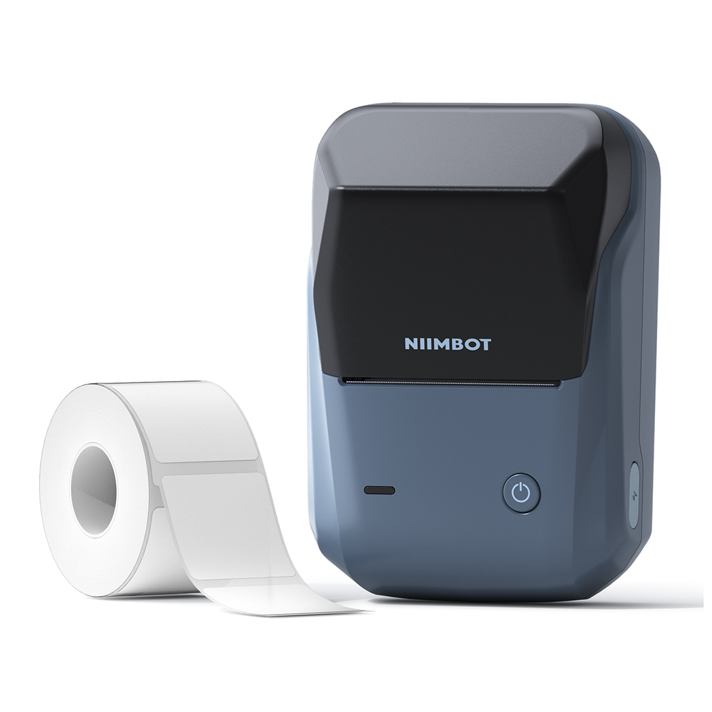 NIIMBOT B1, Taşınabilir, Mürekkepsiz, Termal Etiket Yazıcı (Bluetooth, USB) Uzay Mavisi - Niimbot