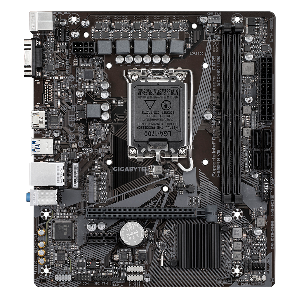 GIGABYTE H610M K REV 2.0 H610 DDR4 (Vga Yok) GLan mATX HDMI USB3 M2 1700p Anakart - GIGABYTE - görsel 3