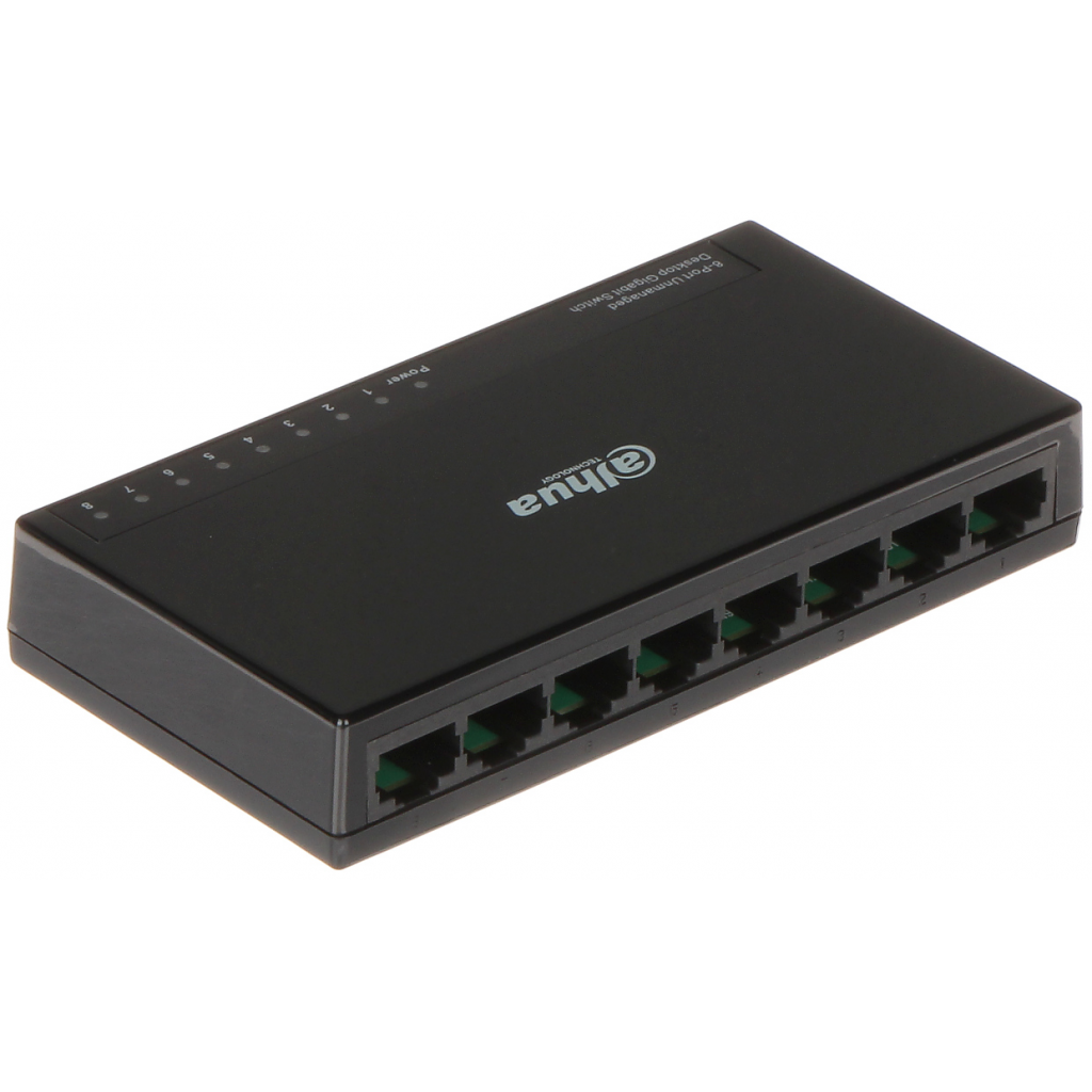 DAHUA PFS3008-8GT-L, 8 Port, GigaBit, Yönetilemez, Masaüstü Switch - Dahua