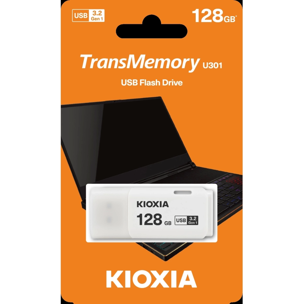 KIOXIA U301W 128GB USB 3.2 Gen1 TransMemory Flash Disk (Beyaz) - Kioxia