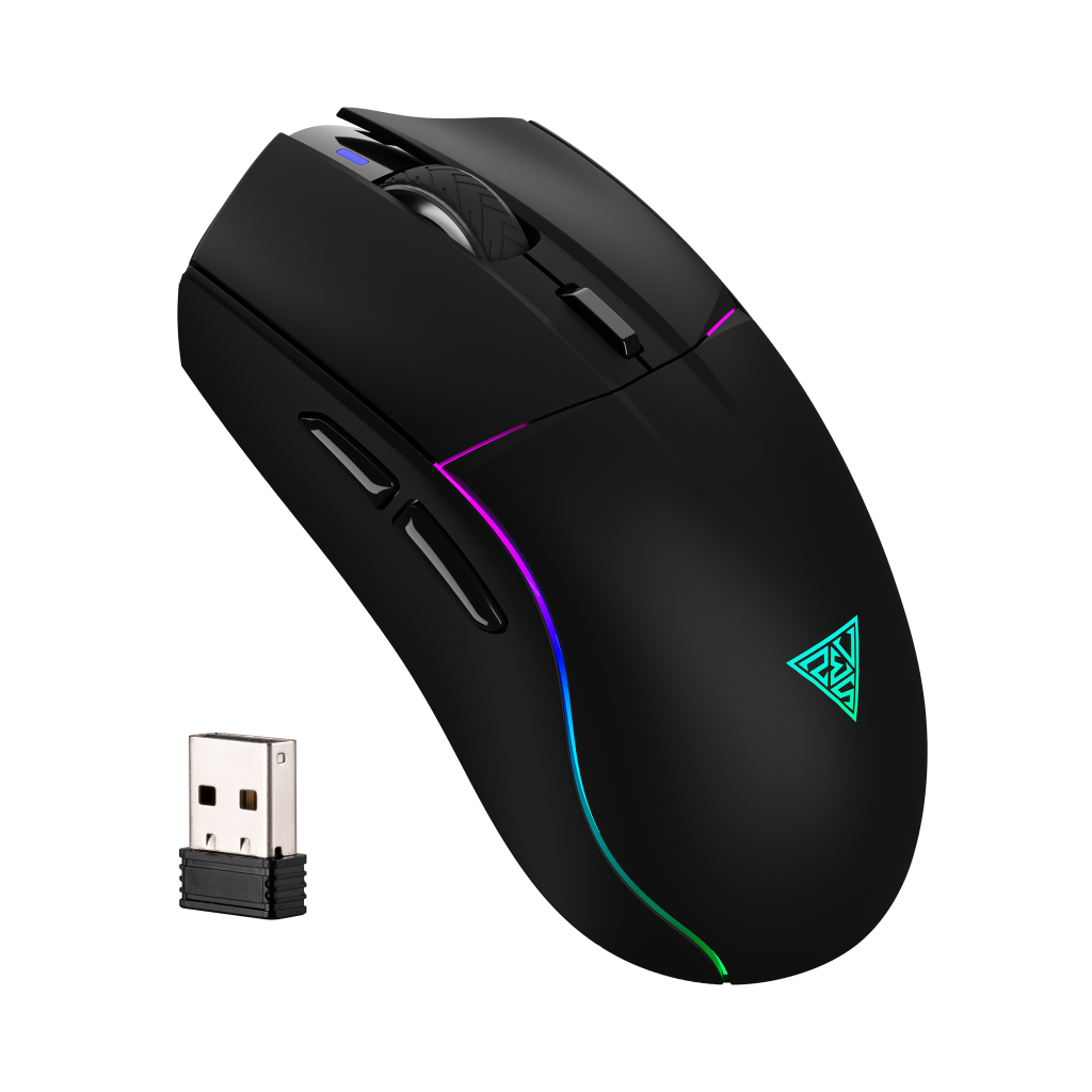 GAMDIAS HADES M3, RGB Aydınlatma, 2.4Ghz ve Bluetooth Kablosuz, 7 Programlanabilir Buton, Şarj Edilebilir, Type-C, Gaming Mouse, 10.000 DPI, Siyah - Gamdias - görsel 3