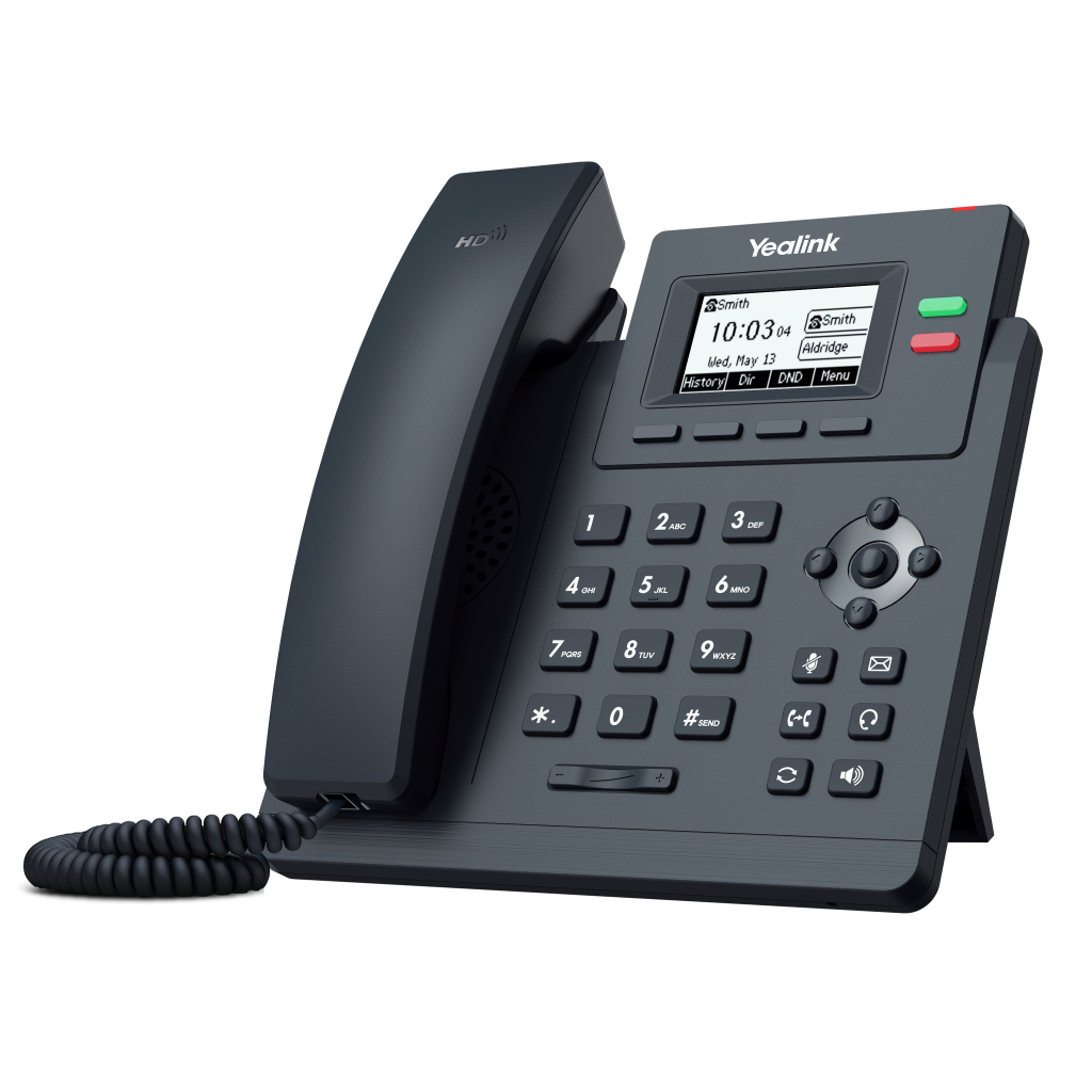 YEALINK SIP-T31G, Masaüstü, Kablolu IP TELEFON, Siyah, 2.3" Siyah Beyaz Ekran, 2xGigabit Ethernet Portu, PoE Destekli - Yealink