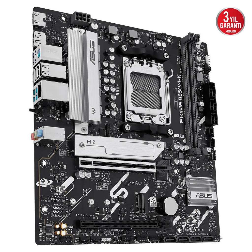 ASUS PRIME B850M-K B850M DDR5 (Vga Yok) GLan 2.5G mATX HD DP M2 AM5 AMD Anakart - ASUS - görsel 4