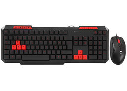 EVEREST KM-6825 USB KABLOLU MULTIMEDIA Q KLAVYE + MOUSE SET SIYAH/KIRMIZI - EVEREST