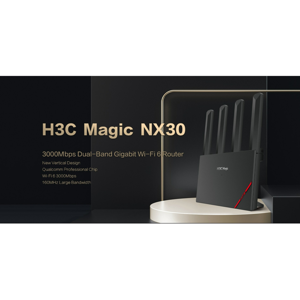 H3C Magic NX30, Dual Band, WiFi 6, 3000Mbps, 4Port GigaBit, 4ad Anten, Masaüstü, Router, Access Point - H3C - görsel 5
