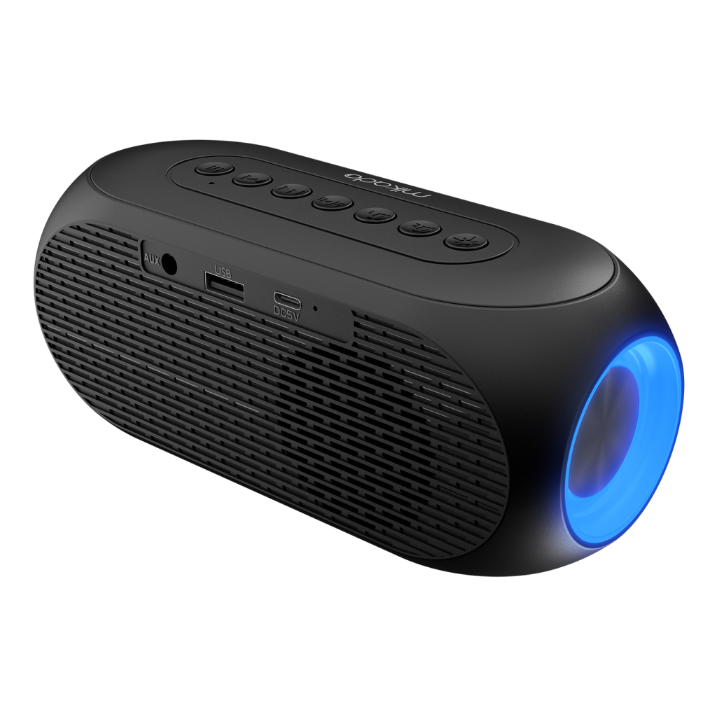 MIKADO MD-W7, Siyah, 5W, FM Radyo, USB, AUX, Bluetooth, Kablosuz, Taşınabilir, 1200mAh Batarya, Alarmlı Saat, Derece ve Speaker - Mikado - görsel 4
