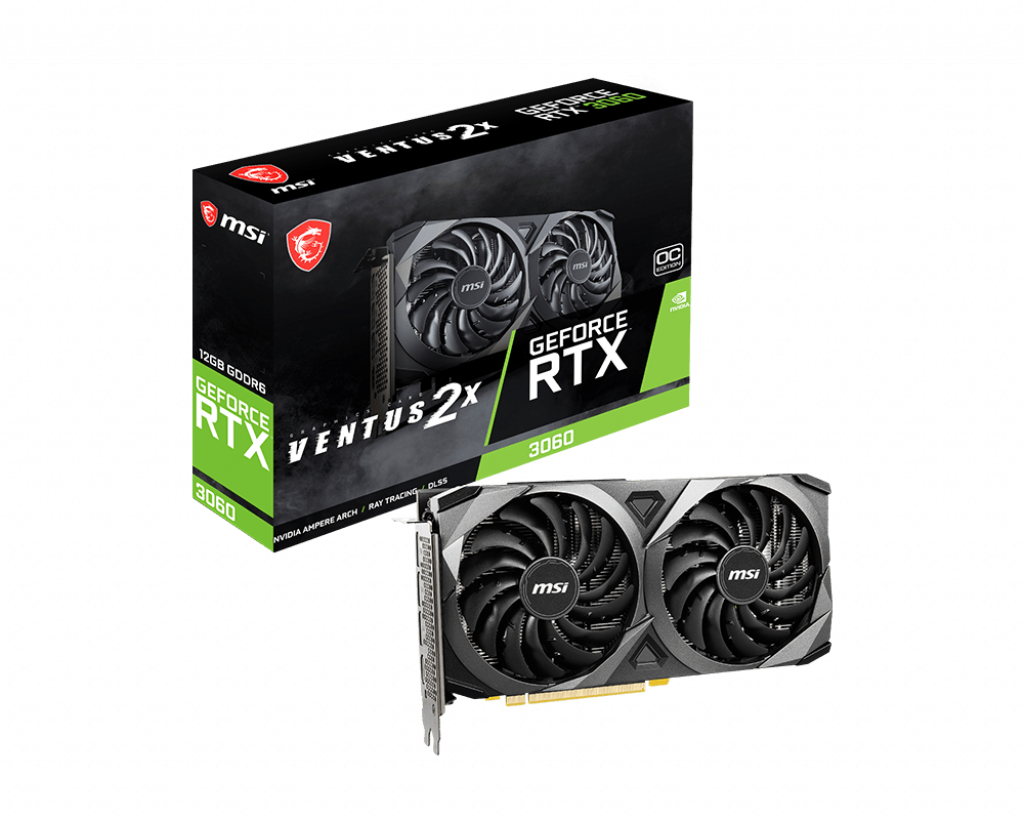 MSI RTX3060 12GB GDDR6 192BIT 3xDP/HDMI (GEFORCE RTX 3060 VENTUS 2X 12G OC) - MSI - görsel 2
