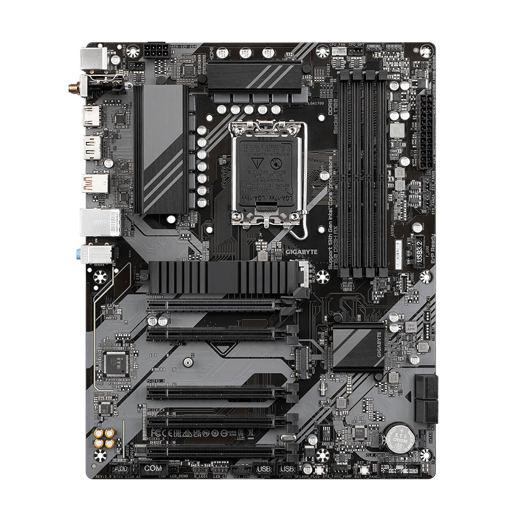 GIGABYTE B760 DS3H AX, rev.1.0, 4xDDR5, 2xM.2, DP, HDMI, Type-C, Wi-Fi 6E, Bluetooth v5.3, 12-13-14.Nesil, LGA1700 Soket, Anakart - Gigabyte - görsel 2