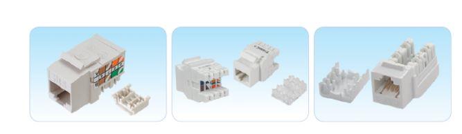 HCS J6E-00873 CAT6 UTP 180 derece Keystone Jack - HCS