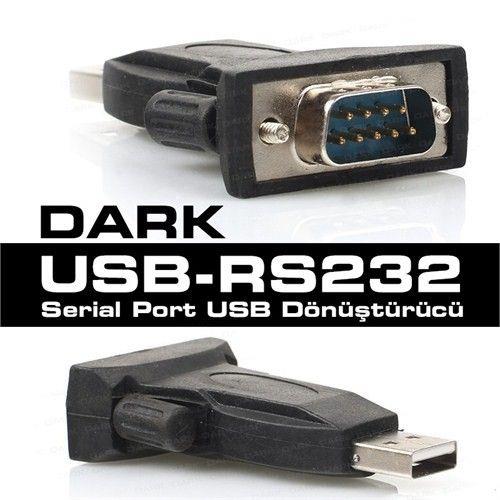 DARK DK-AC-USB2RS232 USB 2.0 Uyumlu RS232 Seri Port Dönüştürücü Soket - DARK