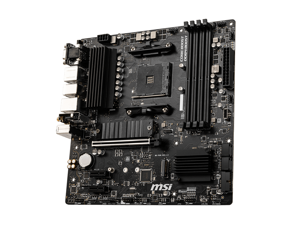 MSI B550M PRO-VDH WIFI DDR4 4400MHZ 1XVGA 1XHDMI 1XDP 2XM.2 USB 3.2 MATX AM4 (AMD 5000/4000G/3000 SERİLERİ İLE UYUMLU) - Msi - görsel 3