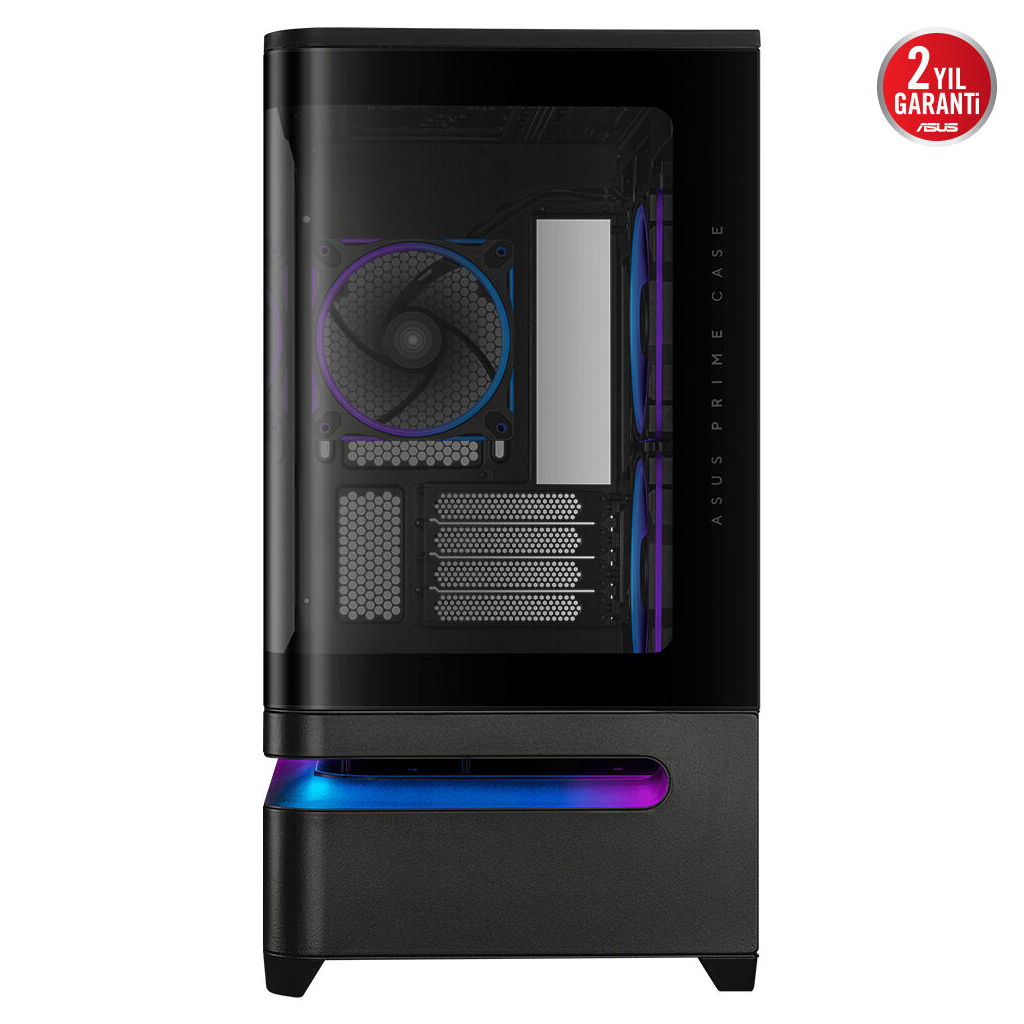 ASUS PRIME AP202 TG ARGB, PSU YOK, Tempered Glass, Kavisli Panel, ARGB, mATX, GAMING KASA - Asus - görsel 3