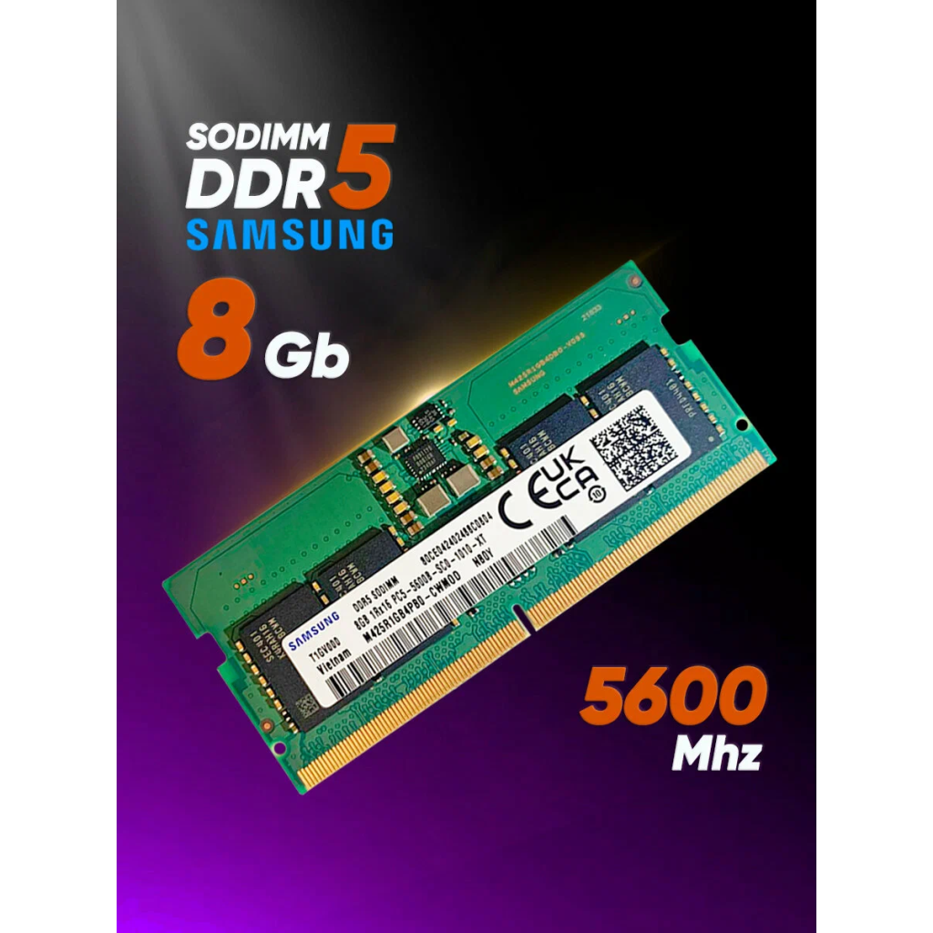 Samsung SAMSO5600/8, 8GB, DDR5, 5600MHz,  CL46, 1.1V Notebook Ram (M425R1GB4PB0-CWM0D) - Samsung - görsel 4