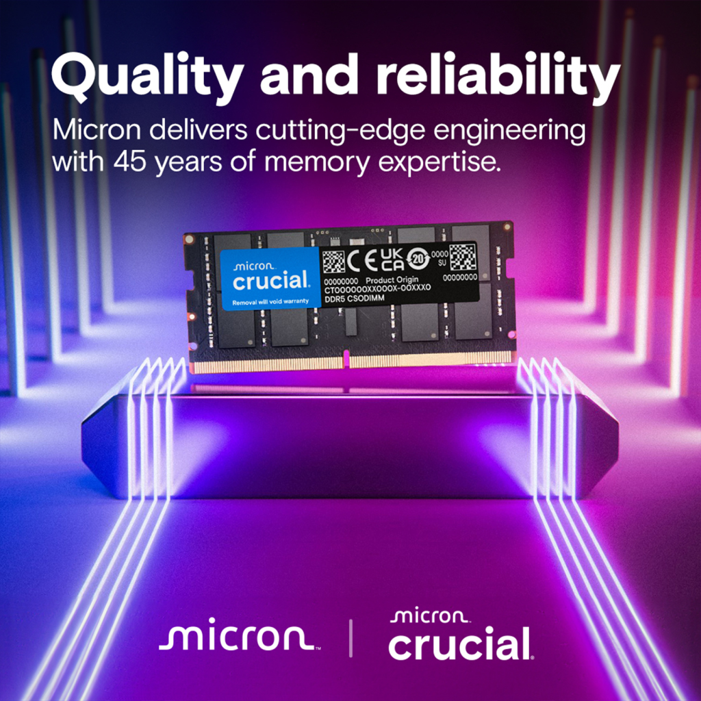 CRUCIAL CT16G64C52CS5, 16Gb, 6400Mhz, DDR5, CL52,  SODIMM, Notebook RAM (By Micron) - Crucial - görsel 3